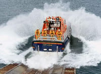 Lifeboat in medevac from Caldey Island