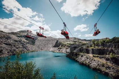Volunteers brave the world’s fastest zip wire challenge for Save the Children