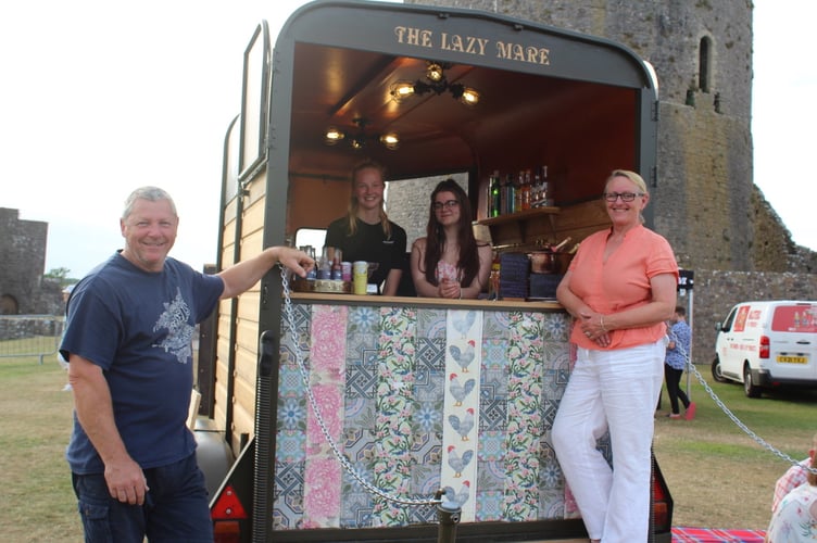 Longmeadow Bakery’s Jayne and Nigel Goodman with Lazy Mare Cocktail bar