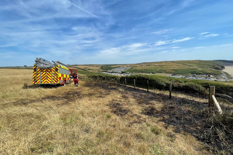 Newgale grass fire