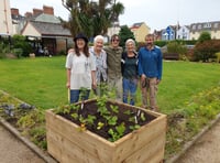 Green Flag flying at Tenby Edible Community Garden