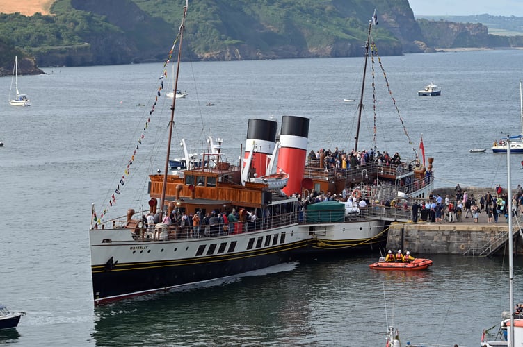 The Waverley paddle steamer at Tenby