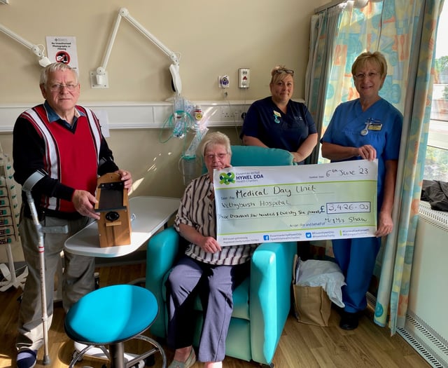 Bird nesting boxes raise over £3,000 for Withybush Hospital