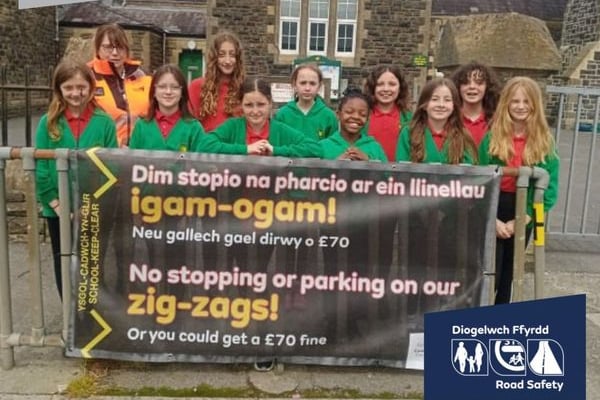 No stopping or parking on our zig-zags, say pupils from Ysgol Llys Hywel, Whitland