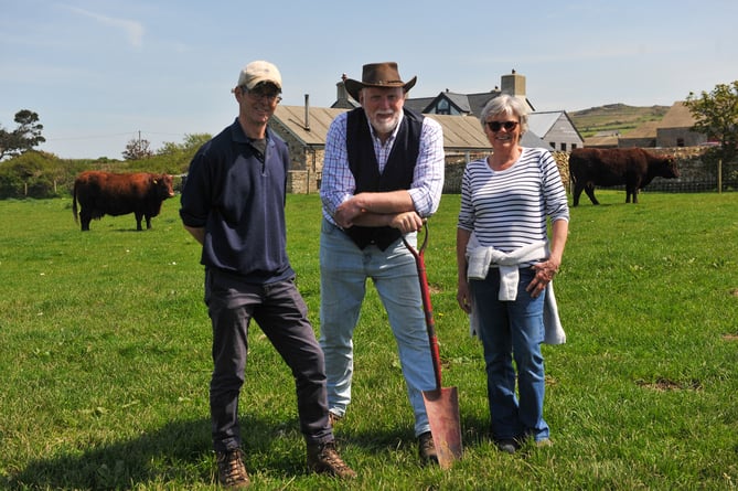Neil Fuller with David and Debbie Best, Treathro Farm near Strumble Head, Pembrokeshire
