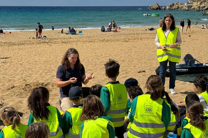 During the beach clean attended by around 100 seven- to eight-year-old children, their enthusiasm and understanding of the importance of removing microplastics was clear to see.