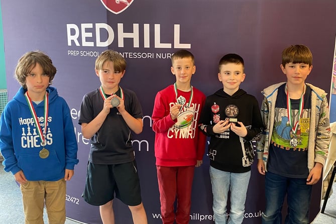 Redhill Junior Chess Tournament medal winners