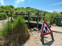 Bridge vandalised at Freshwater East