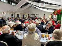 Over 65s enjoy free Christmas lunch at Giraldus Centre, Manorbier